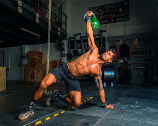 Person exercising with a jump rope